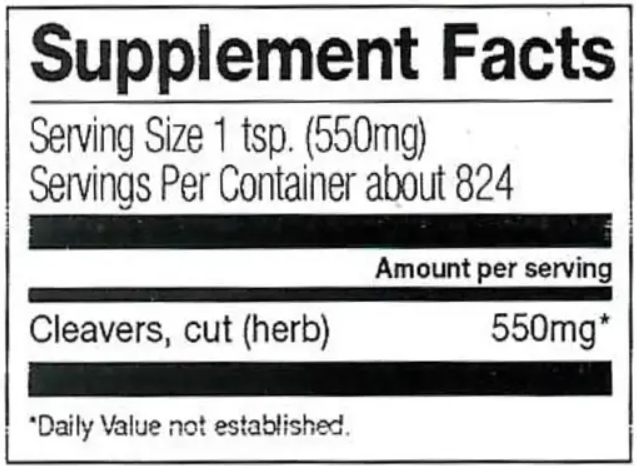 Frontier Co-op Cleavers Herb, Cut & Sifted 1 lb.