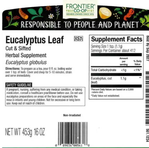 Frontier Eucalyptus Leaf Cut & Sifted, 16 oz.