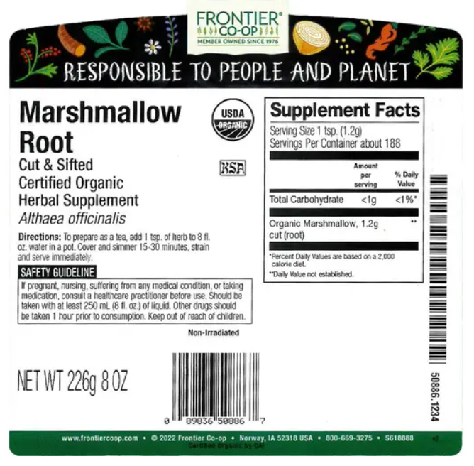 Frontier Co-op Marshmallow Root, Cut & Sifted, Organic 1/2 lb.