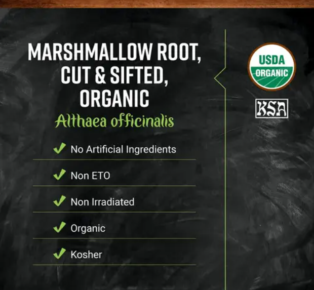 Frontier Co-op Marshmallow Root, Cut & Sifted, Organic 1/2 lb.