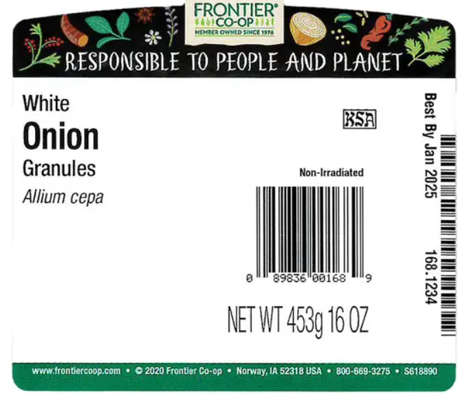 Frontier Co-op Onion Granules 1 lb.