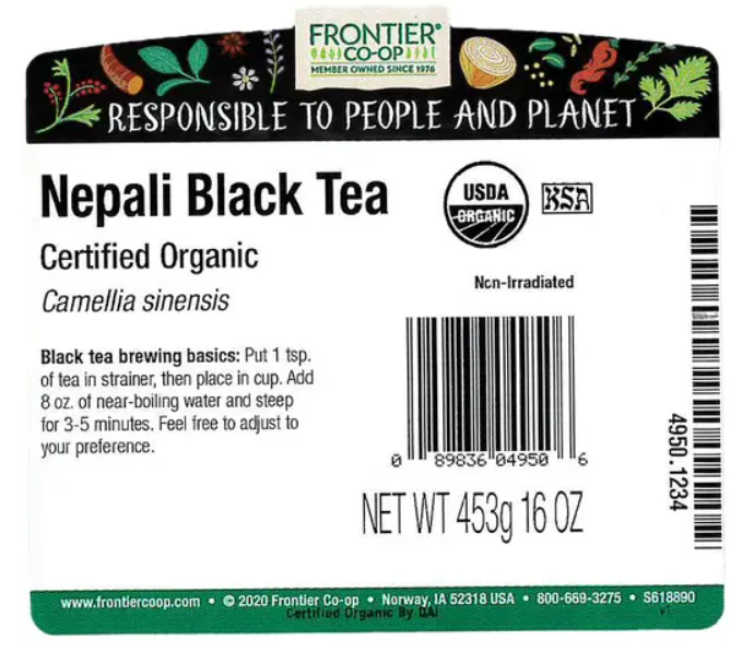 Frontier Bulk Nepali Black Tea, Organic, 1 Pound